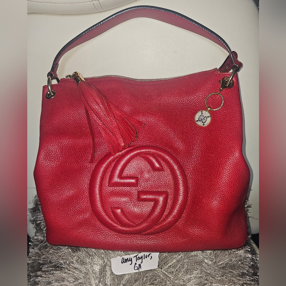 Gucci Red Soho Bag with Iconic GG Logo